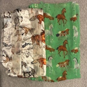 Horse Print Scarves (BOTH TOGETHER - 2)